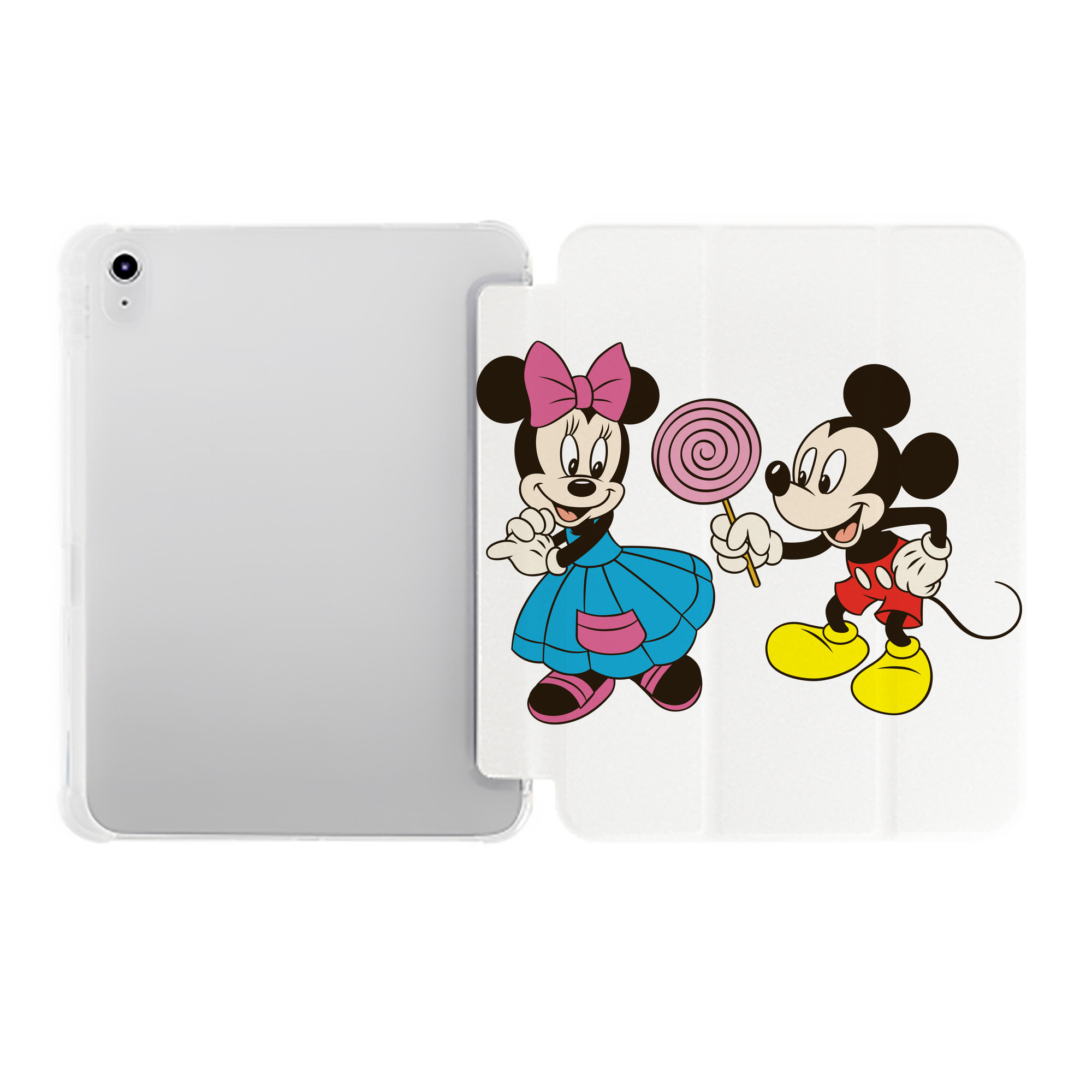 （画像用） ミッキーマウス Mickey Mouse IPad ケース ペン収納付き 三つ折りスタンド PUレザー×シリコン 対応機種9.5/10.5/10.9インチ